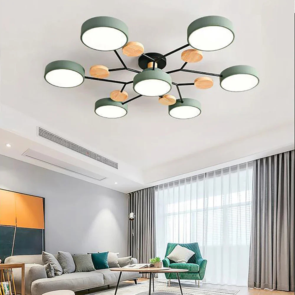 Lampada da soffitto moderna in metallo con design a LED