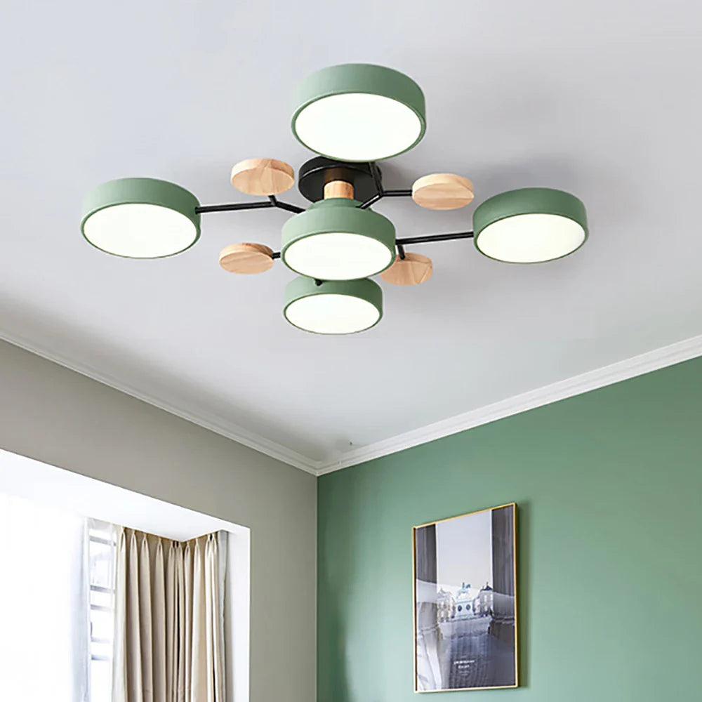 Lampada da soffitto moderna in metallo con design a LED