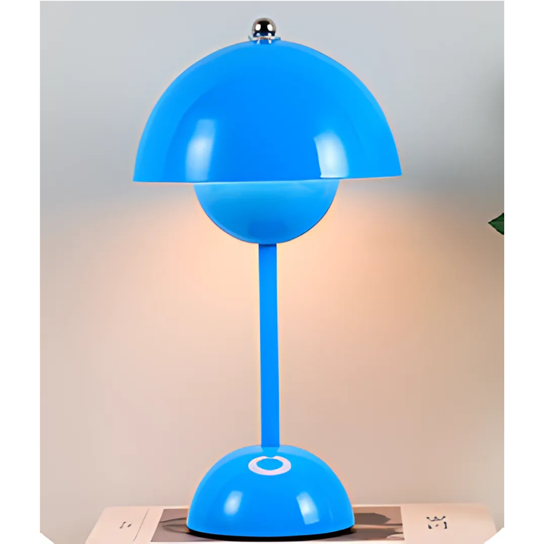 Lámpara de noche con sensor táctil y diseño de cúpula metálica