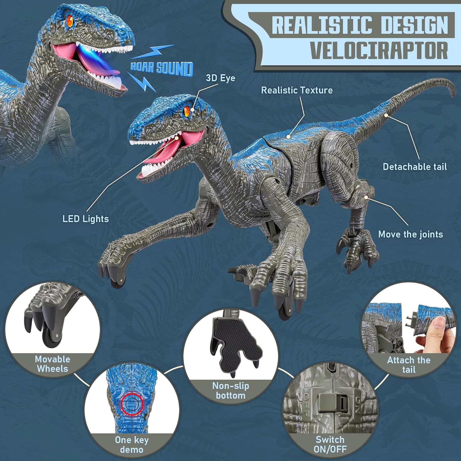 Dinosaure télécommandé jouet pour enfants
