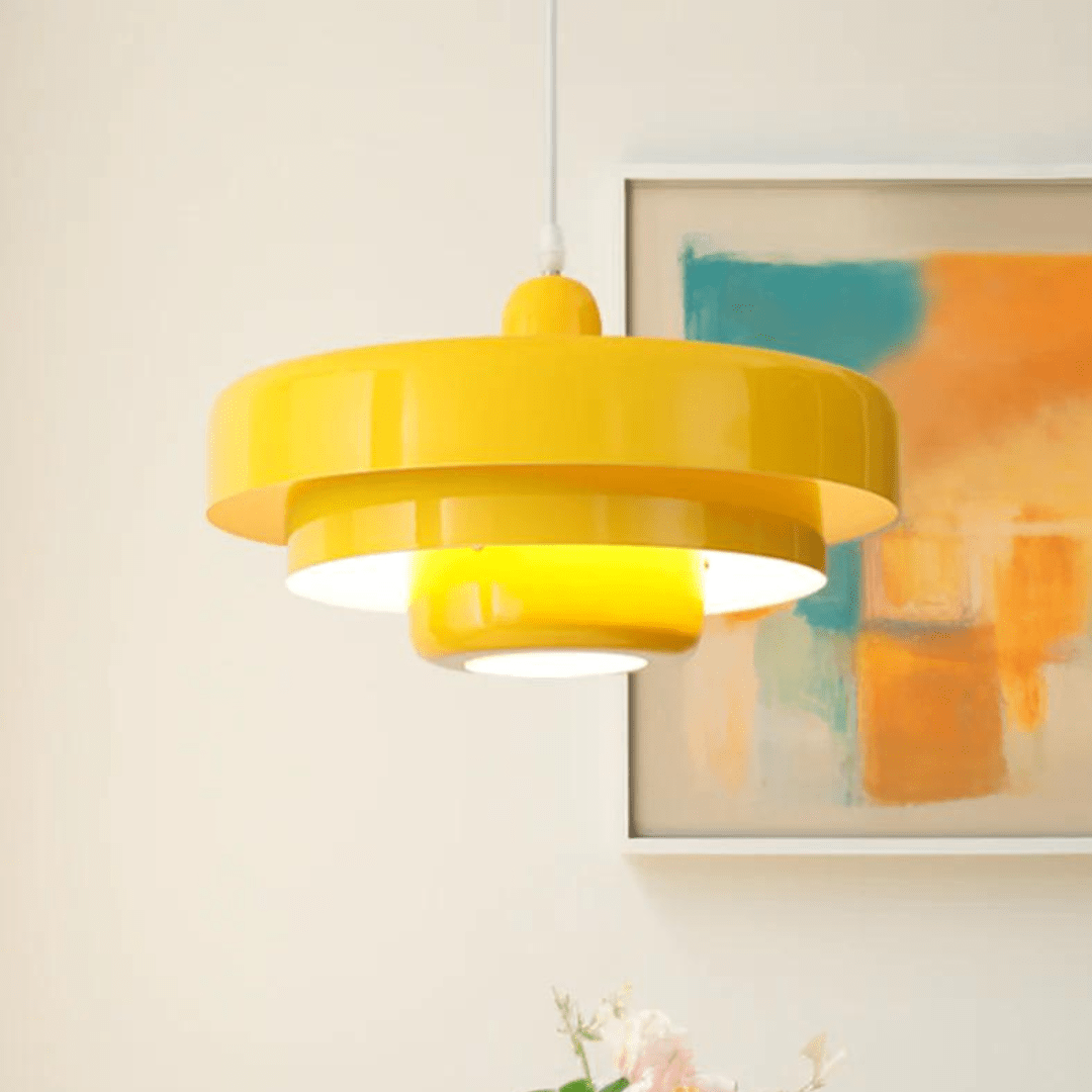 Pendant Light Retro Green Metal Ceiling Lamp
