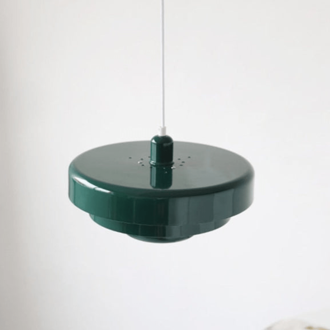 Pendant Light Retro Green Metal Ceiling Lamp