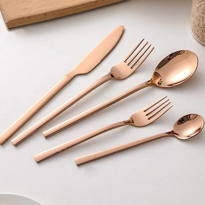 Besteckset Edelstahl Modern Silber 30-teilig