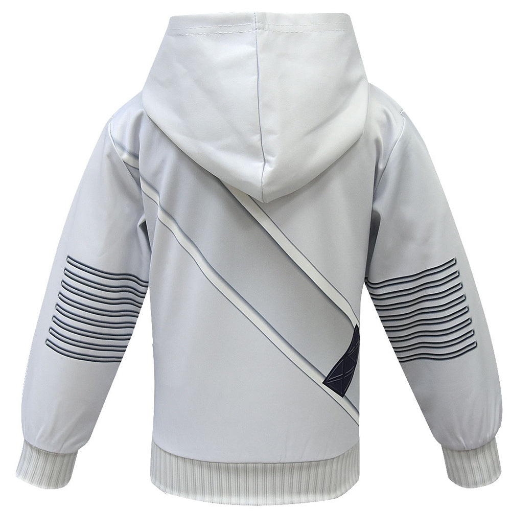 Disfraz futurista para niños con chándal, sudadera con capucha y manga larga de Halloween