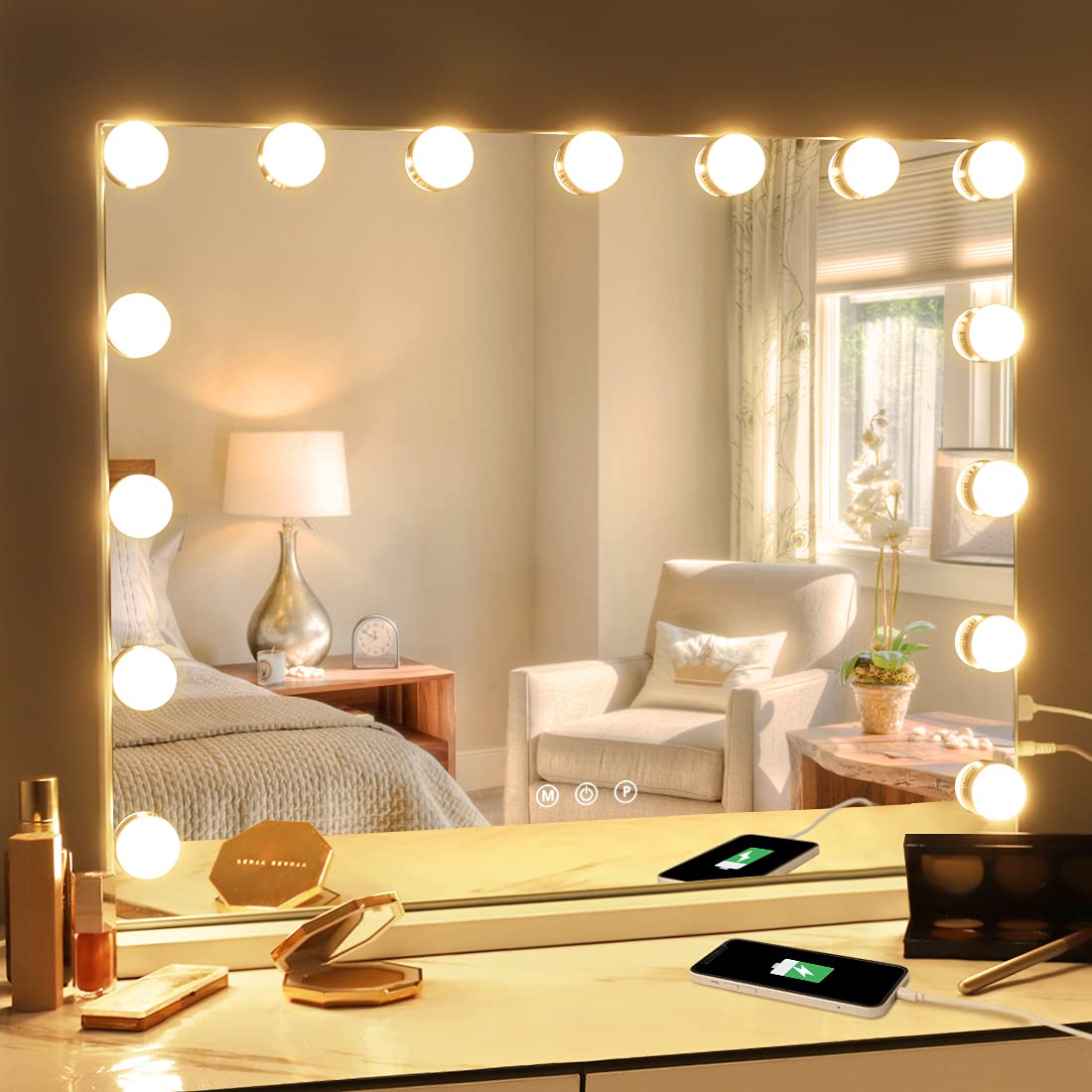Lumières de miroir de salle de bain LED