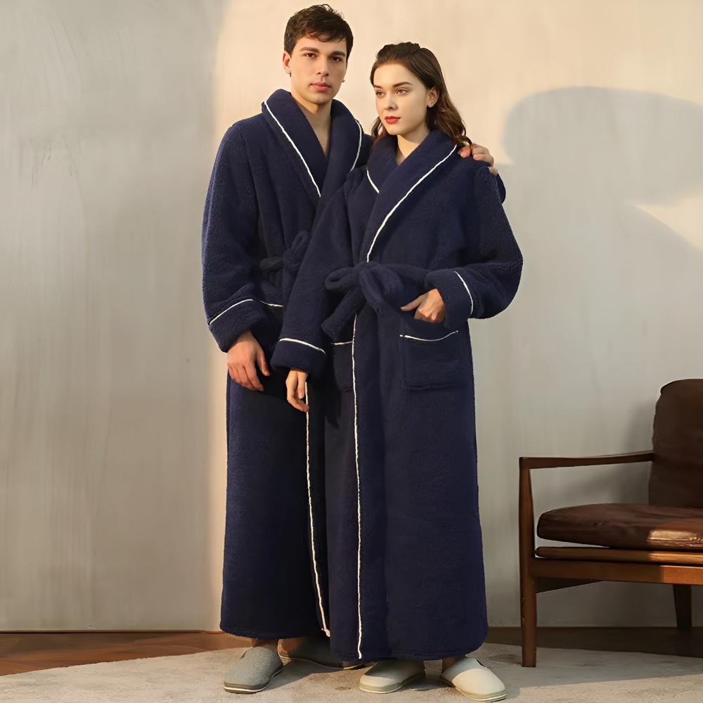 Long Fleece Bathrobe | Warm Luxury Loungewear