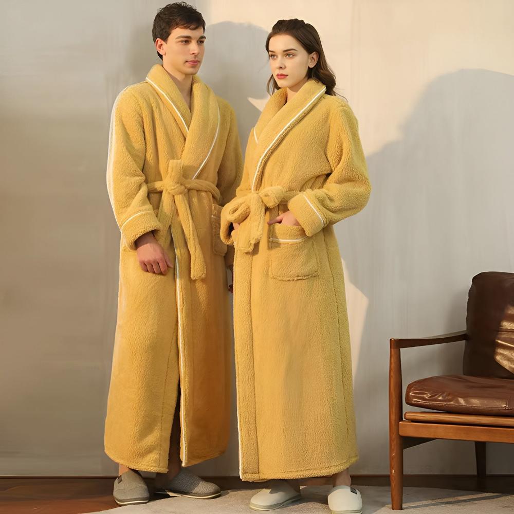 Long Fleece Bathrobe | Warm Luxury Loungewear