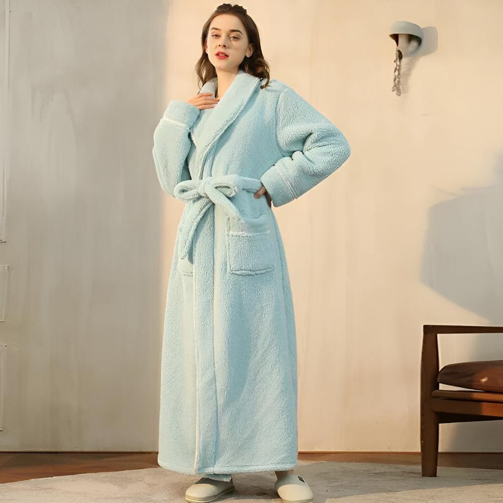 Long Fleece Bathrobe | Warm Luxury Loungewear