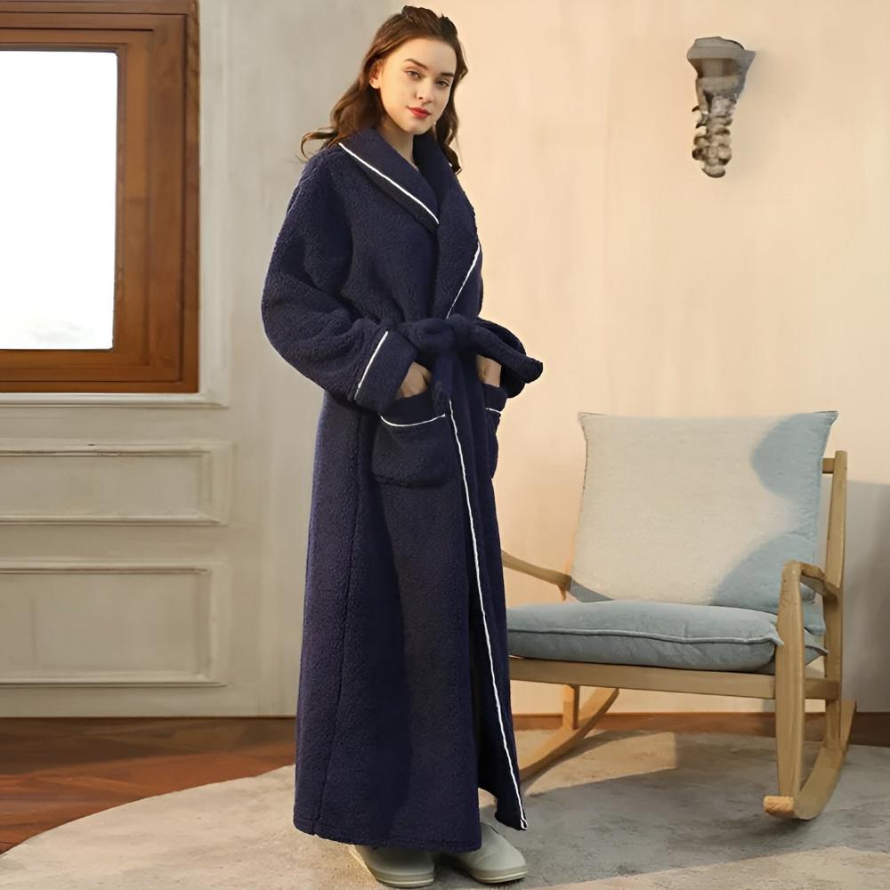 Long Fleece Bathrobe | Warm Luxury Loungewear