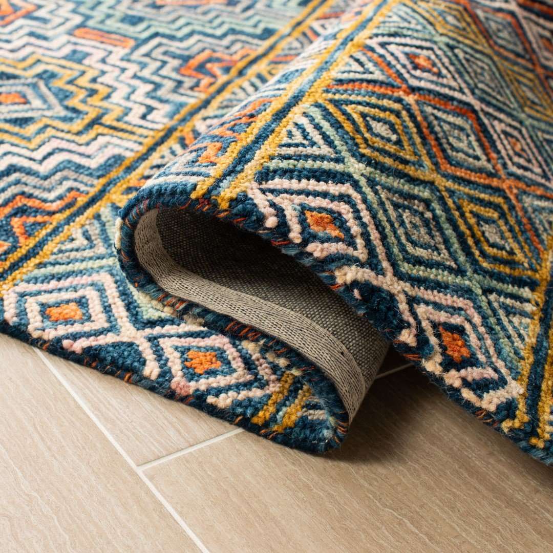 Alfombra de salón de lana de lujo con mechones