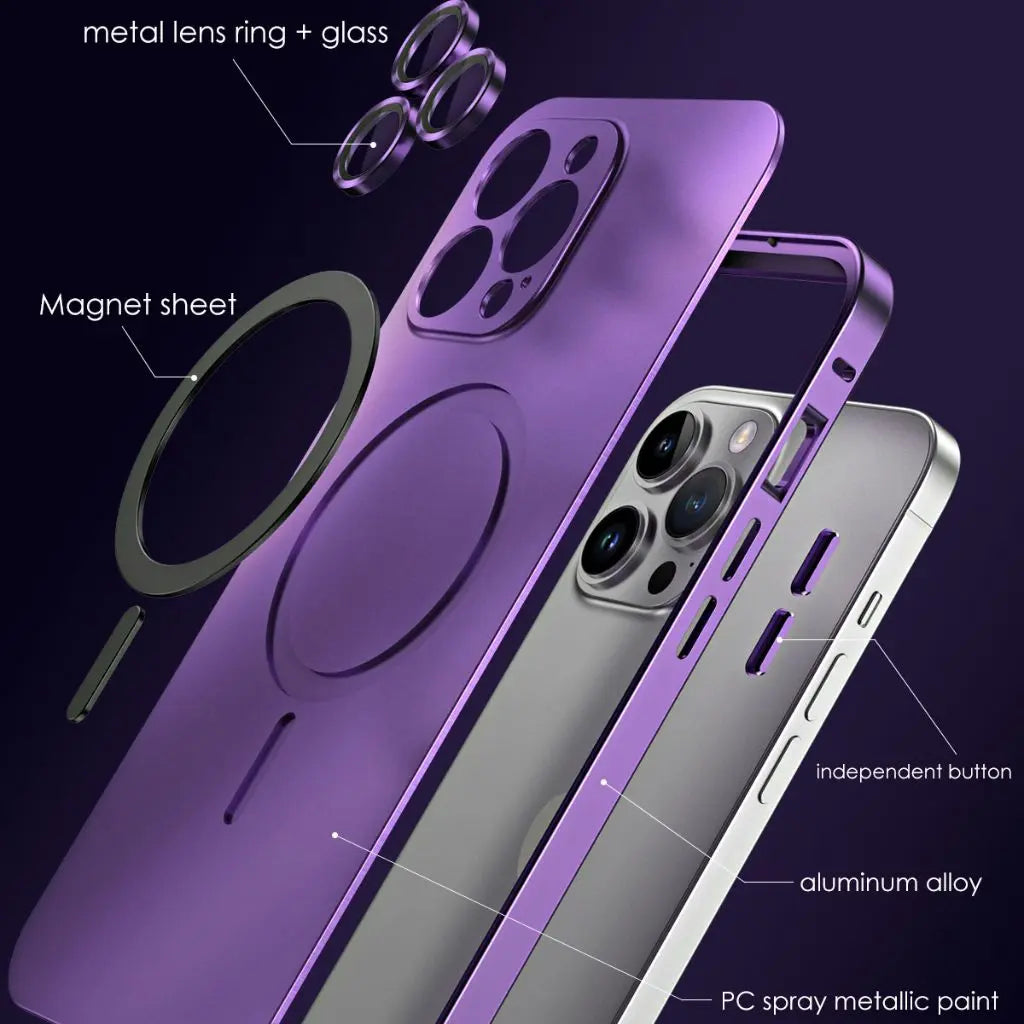 Funda magnética de metal compatible con MagSafe