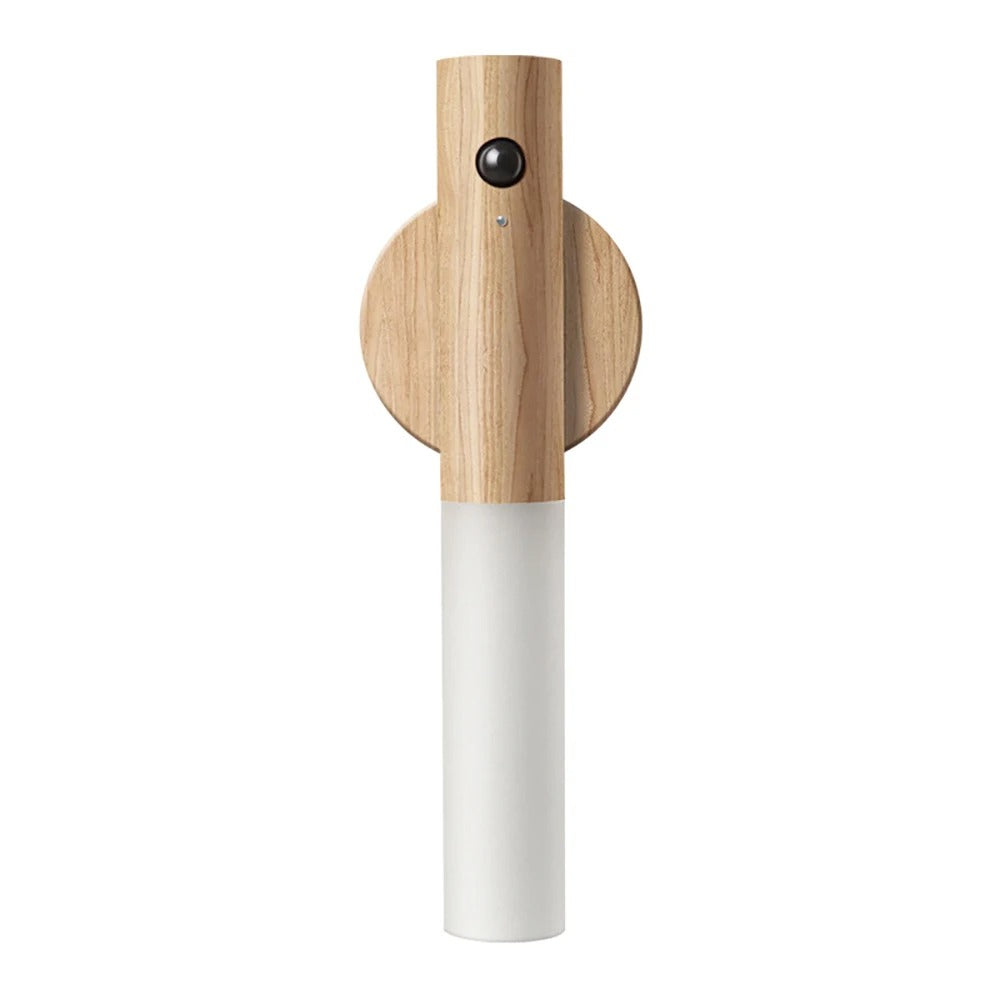 Wandleuchte Holz Wiederaufladbare Bewegungsmelder Lampe