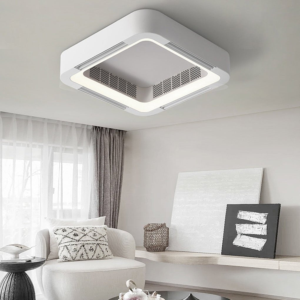 Ceiling fan light with modern bladeless design