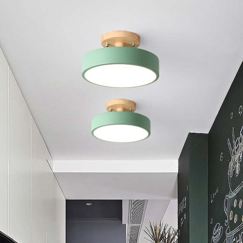Lampada da soffitto con cornice in legno a montaggio a filo