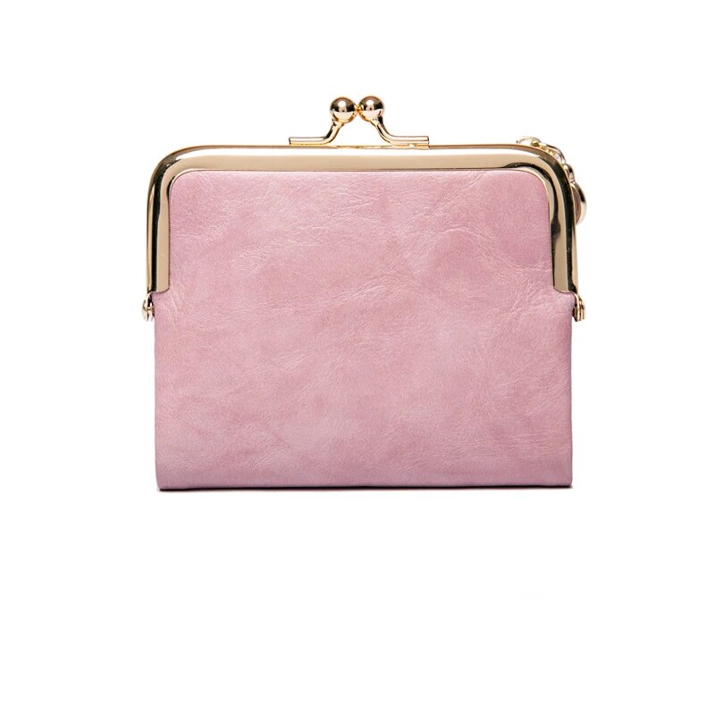 Wallet Purse | Vintage Kiss Lock Small PU Leather