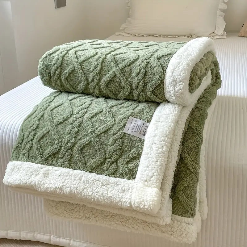 Morbida coperta reversibile in pile