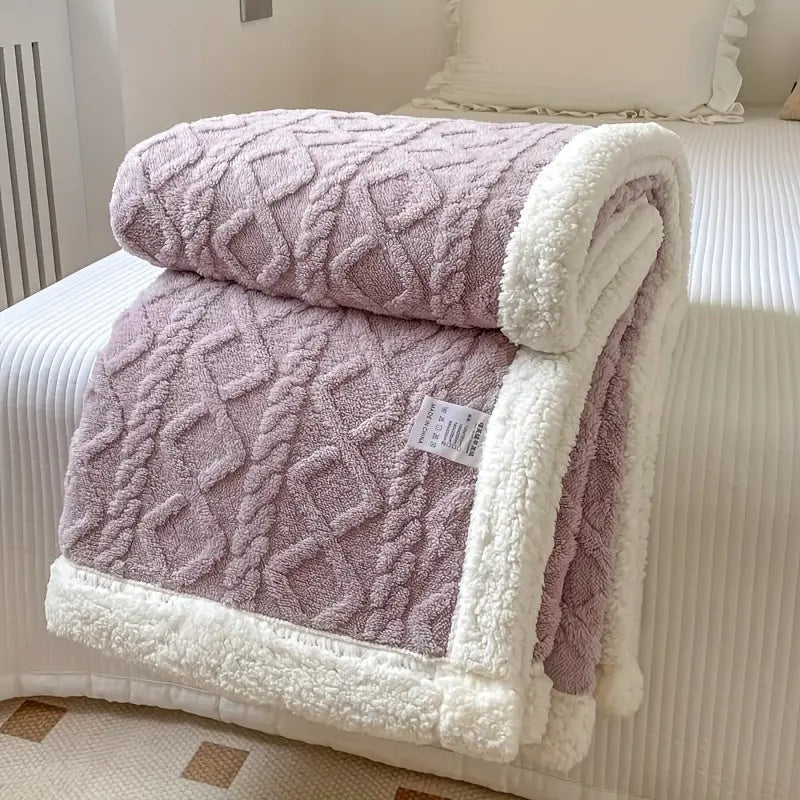 Morbida coperta reversibile in pile