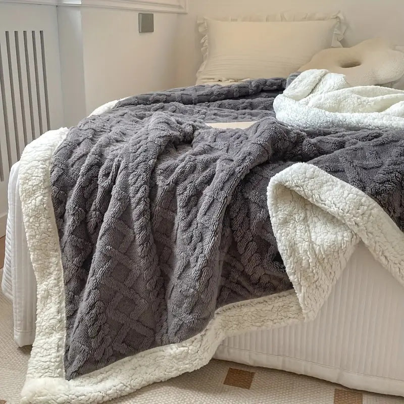 Morbida coperta reversibile in pile