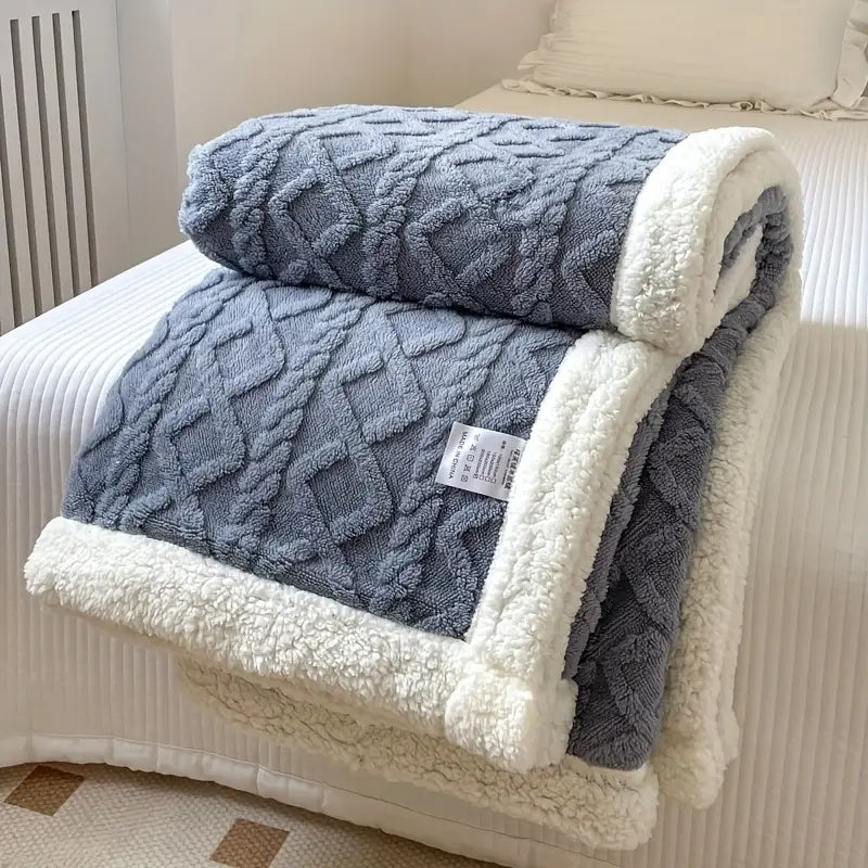Morbida coperta reversibile in pile