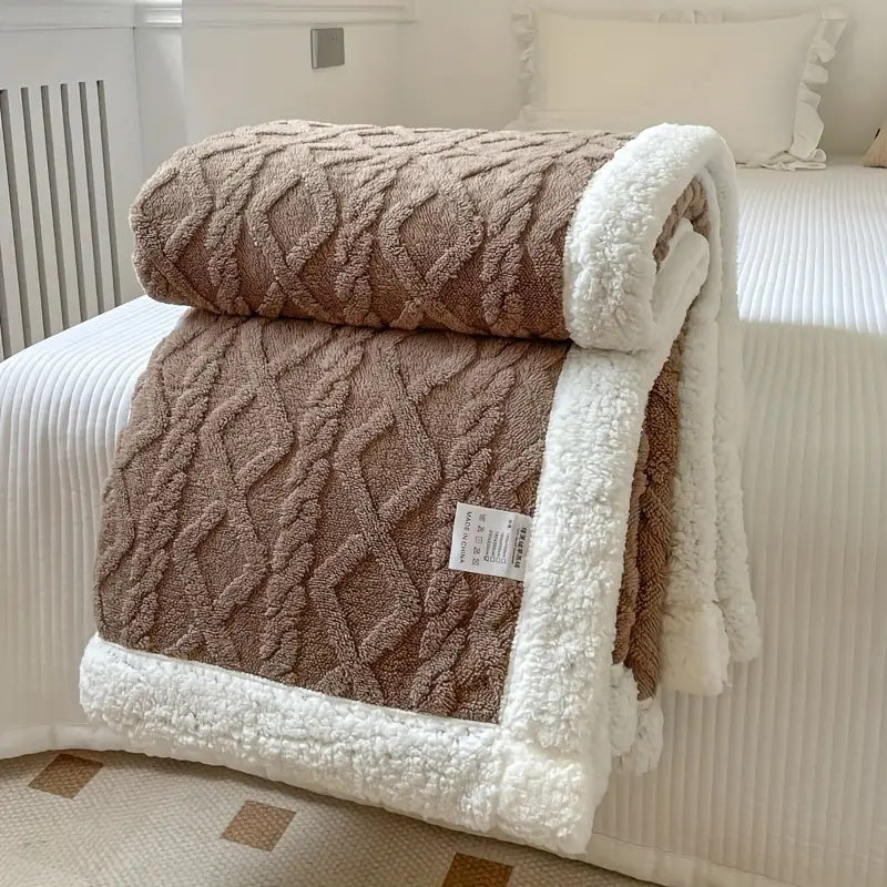 Morbida coperta reversibile in pile