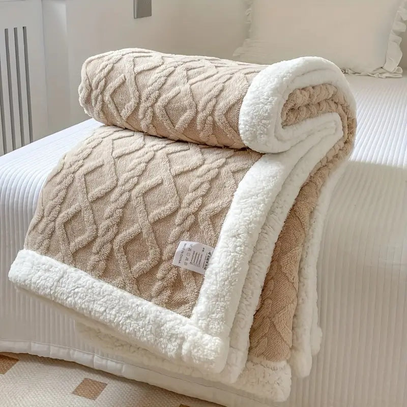 Morbida coperta reversibile in pile