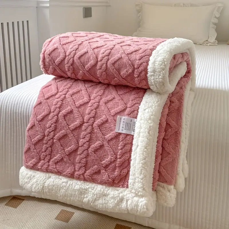 Morbida coperta reversibile in pile