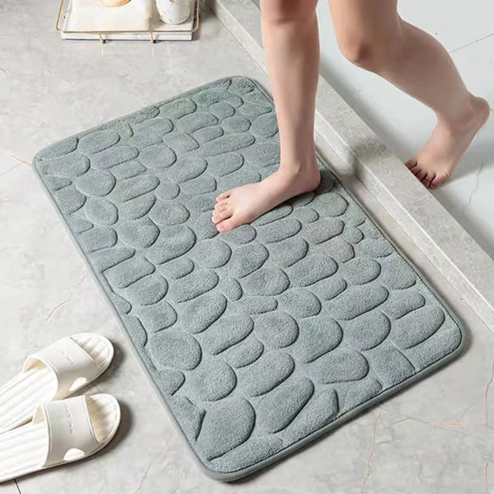 Alfombrilla de baño de felpa de secado rápido antideslizante