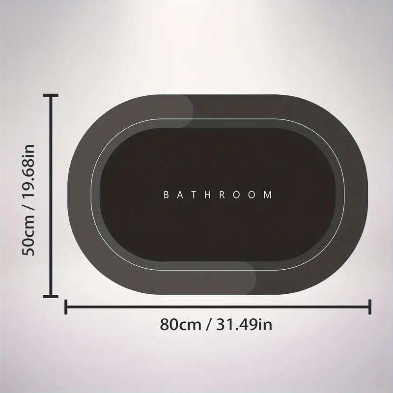 Tapis de bain à séchage rapide antidérapant pour salle de bain