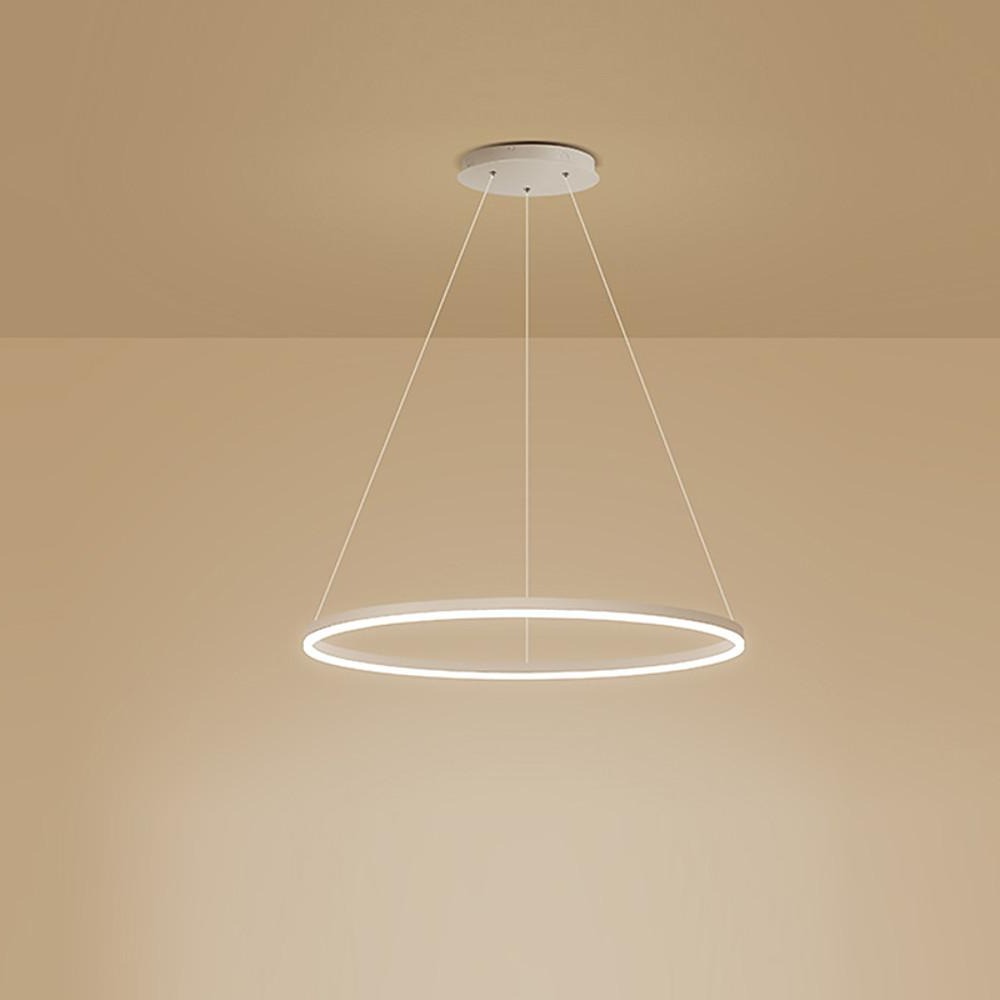 Nowoczesna czarna lampa sufitowa LED z zawieszeniem