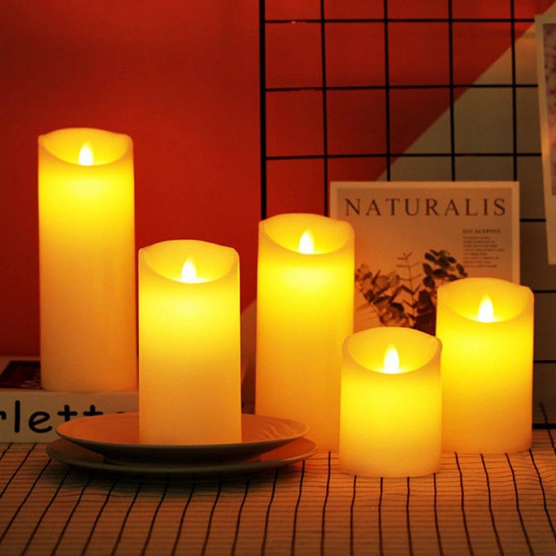 Bougies décoratives LED sans flamme à scintillement