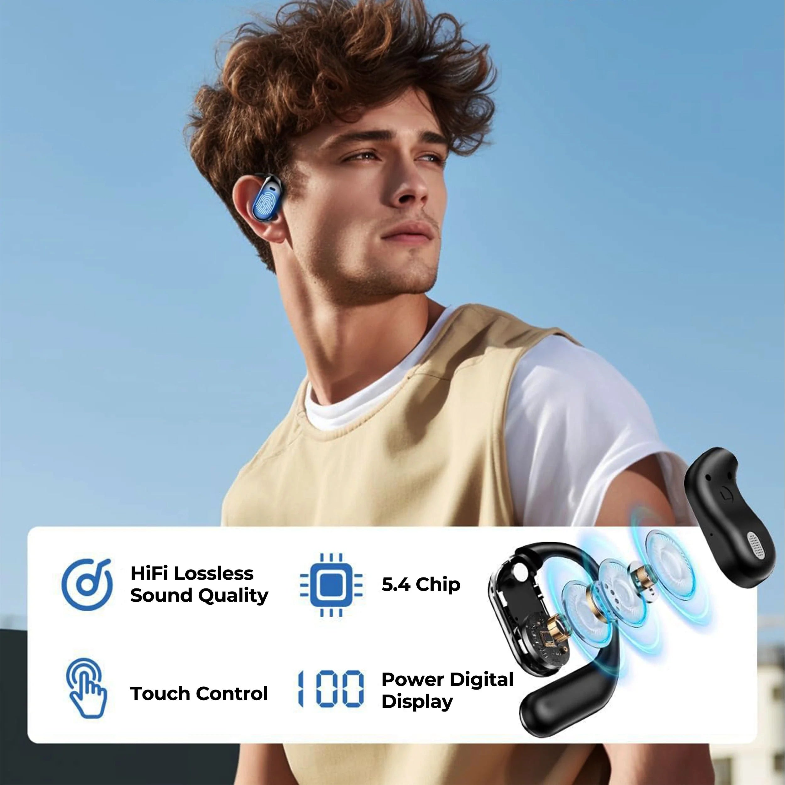 Wireless Translation Headphones Charging Case