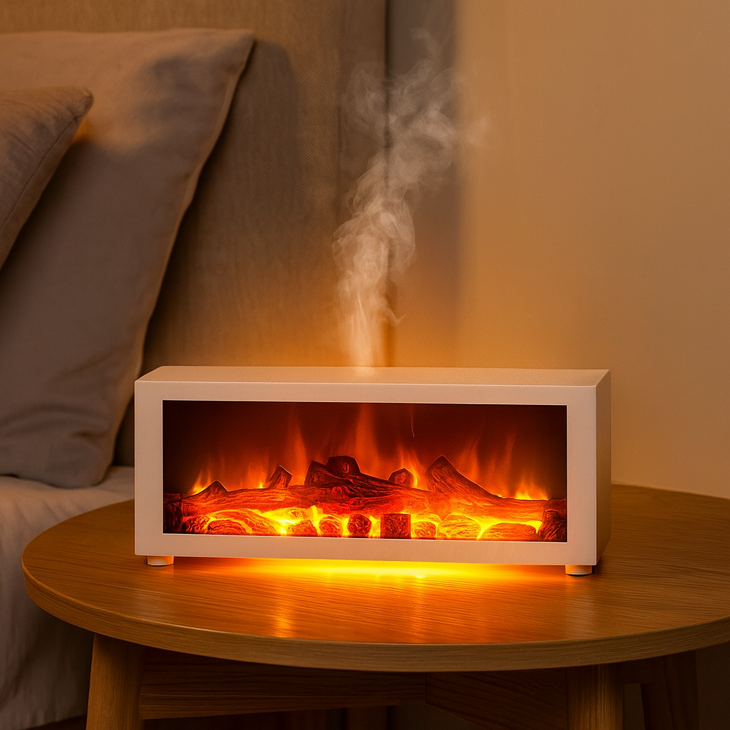 Difusor humidificador de aromaterapia con efecto llama