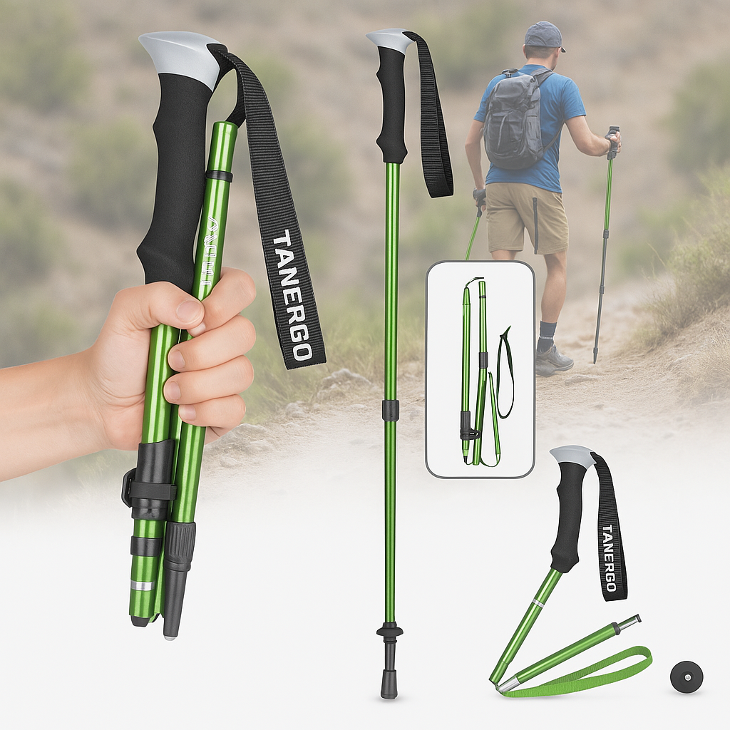 Hiking Poles Lightweight Foldable Aluminium Support