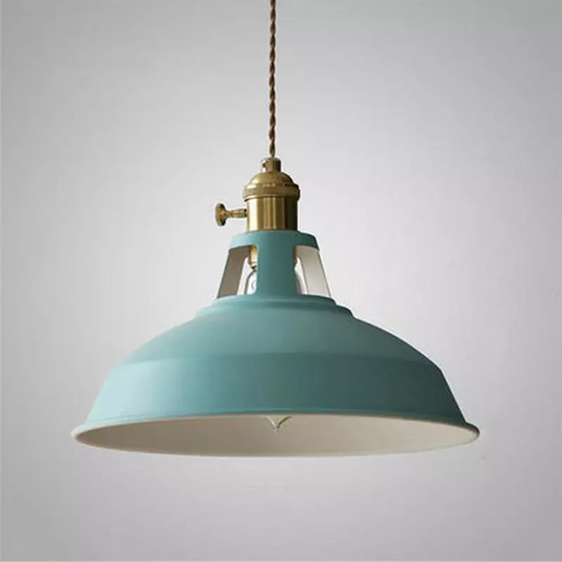 Suspension industrielle en métal lampe de plafond colorée