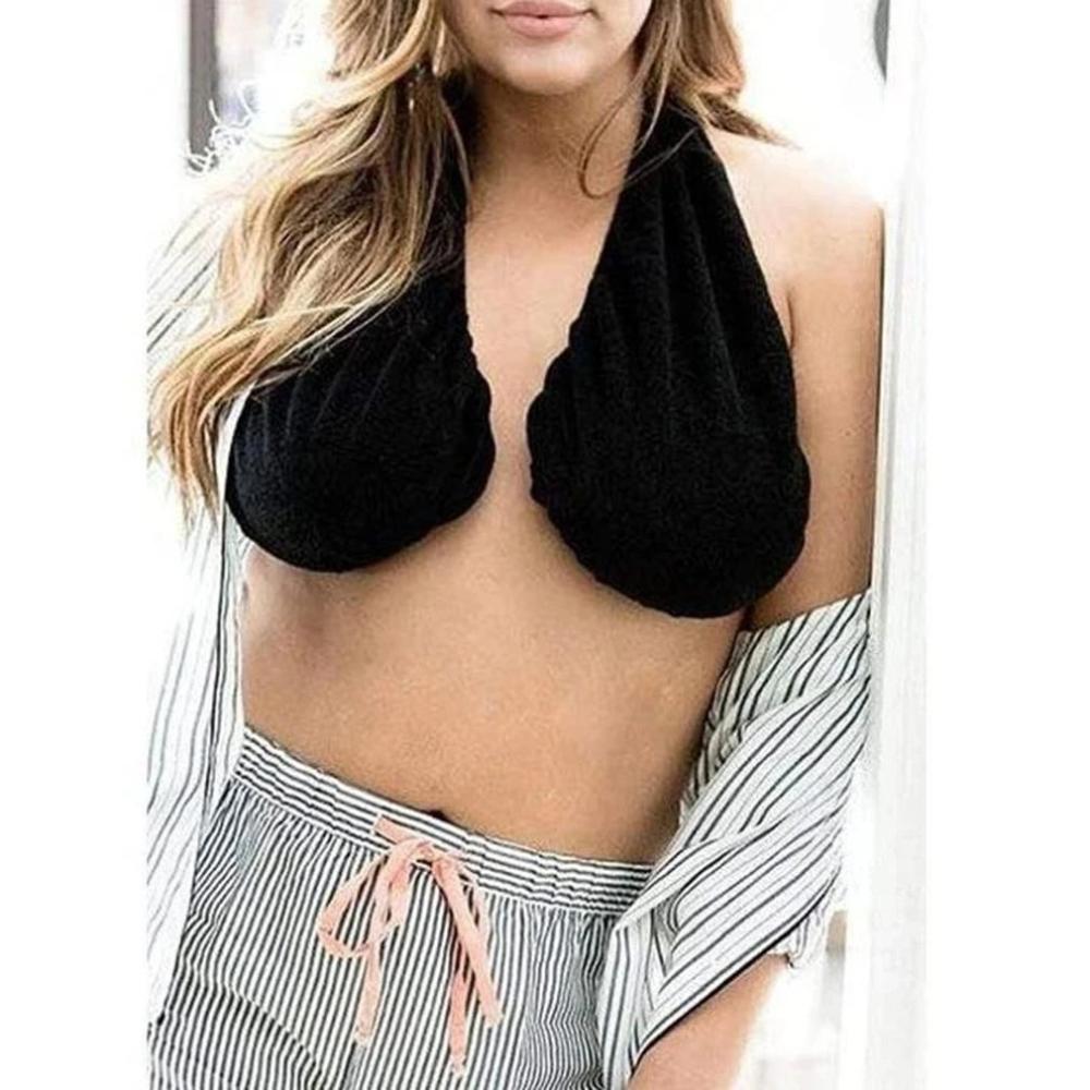 Towel Bra Cotton Sweat-Absorbing Lounge Wrap