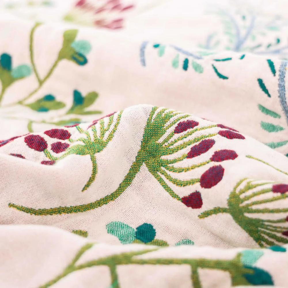 Coperta floreale di cotone morbida e leggera