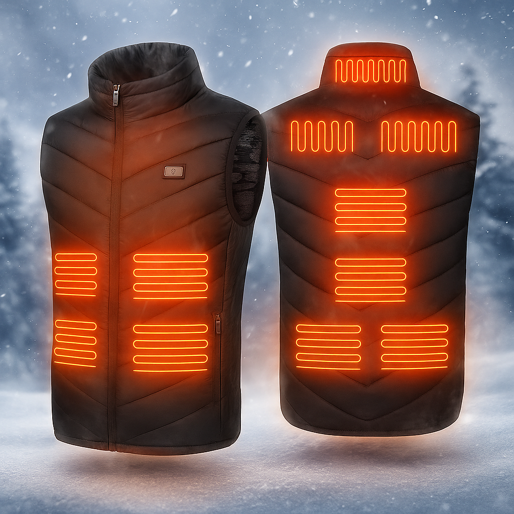 Beheizte Weste | 11-Zonen USB Elektrische Körperwärmer-Jacke