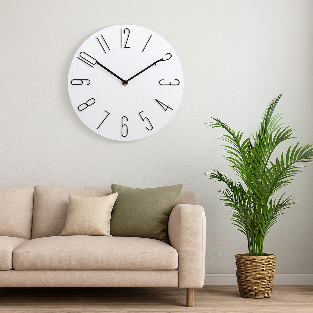 Reloj de pared moderno de cuarzo silencioso