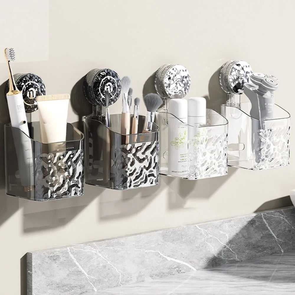 Shower Caddy Suction Acrylic Bathroom Shelves