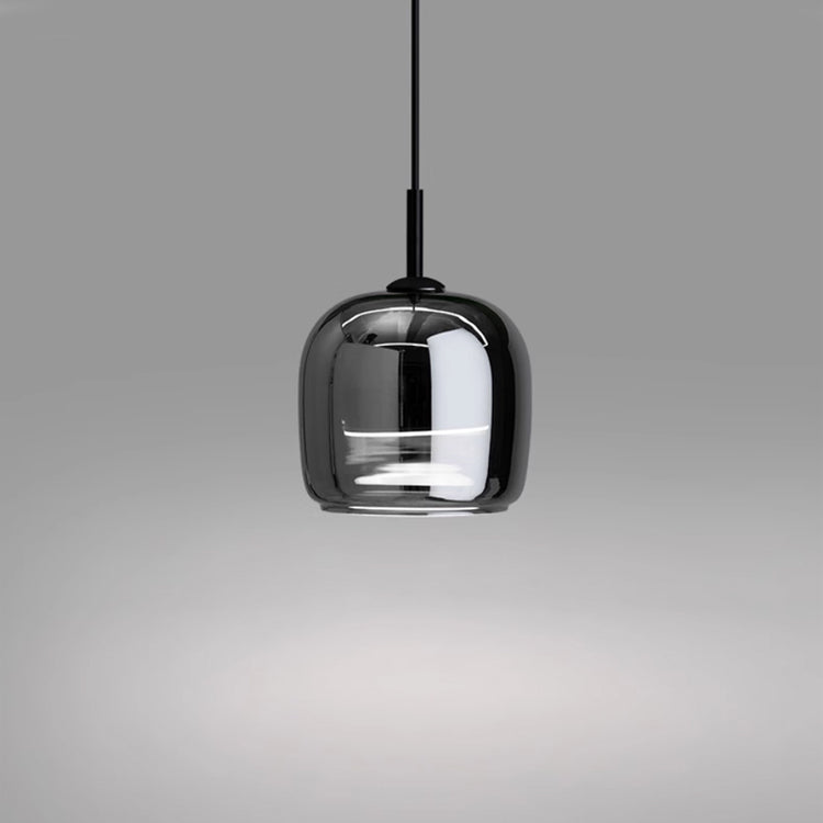 Lámpara de techo colgante de cristal moderna negra