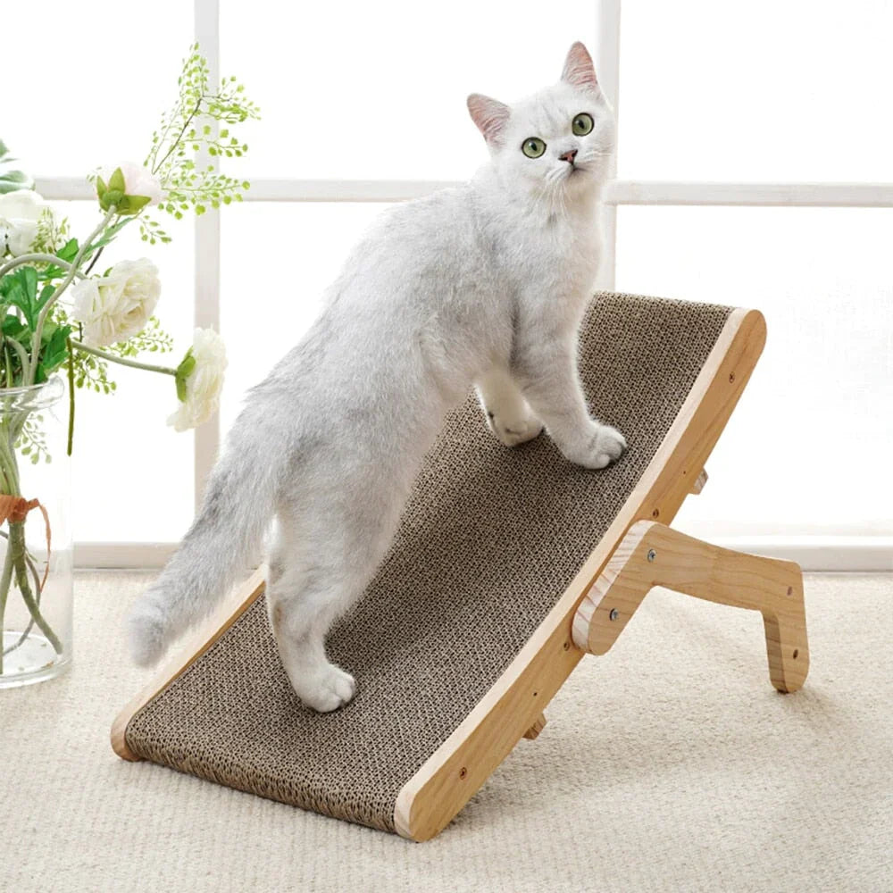 Cat Scratcher Wooden Adjustable Lounger
