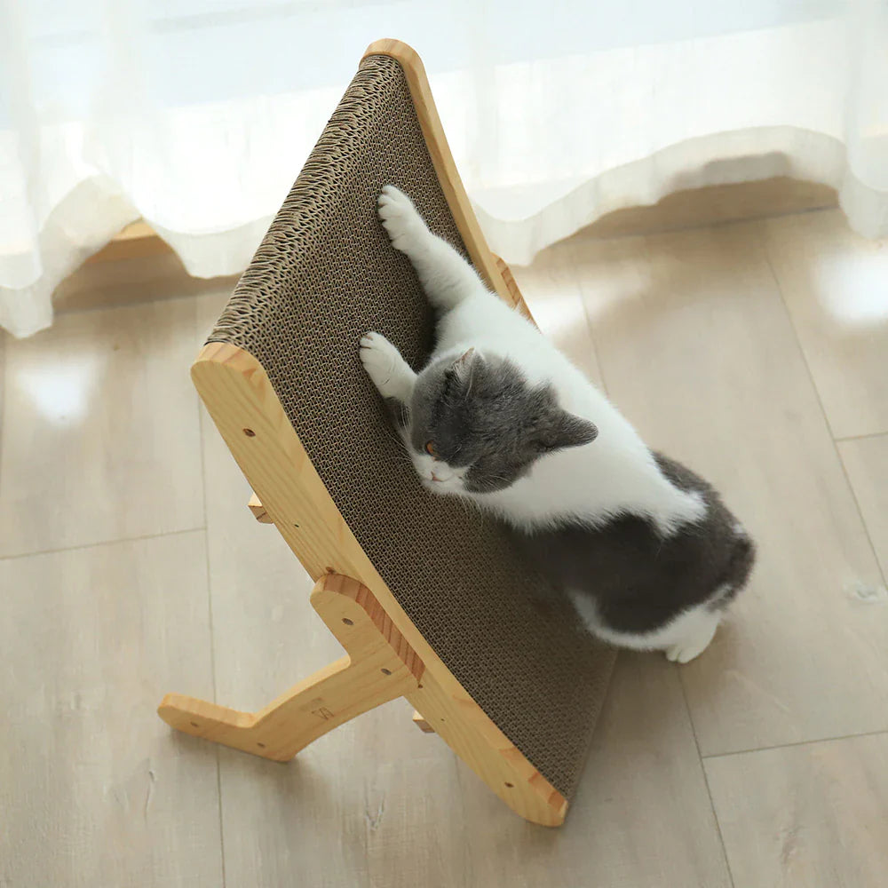 Cat Scratcher Wooden Adjustable Lounger
