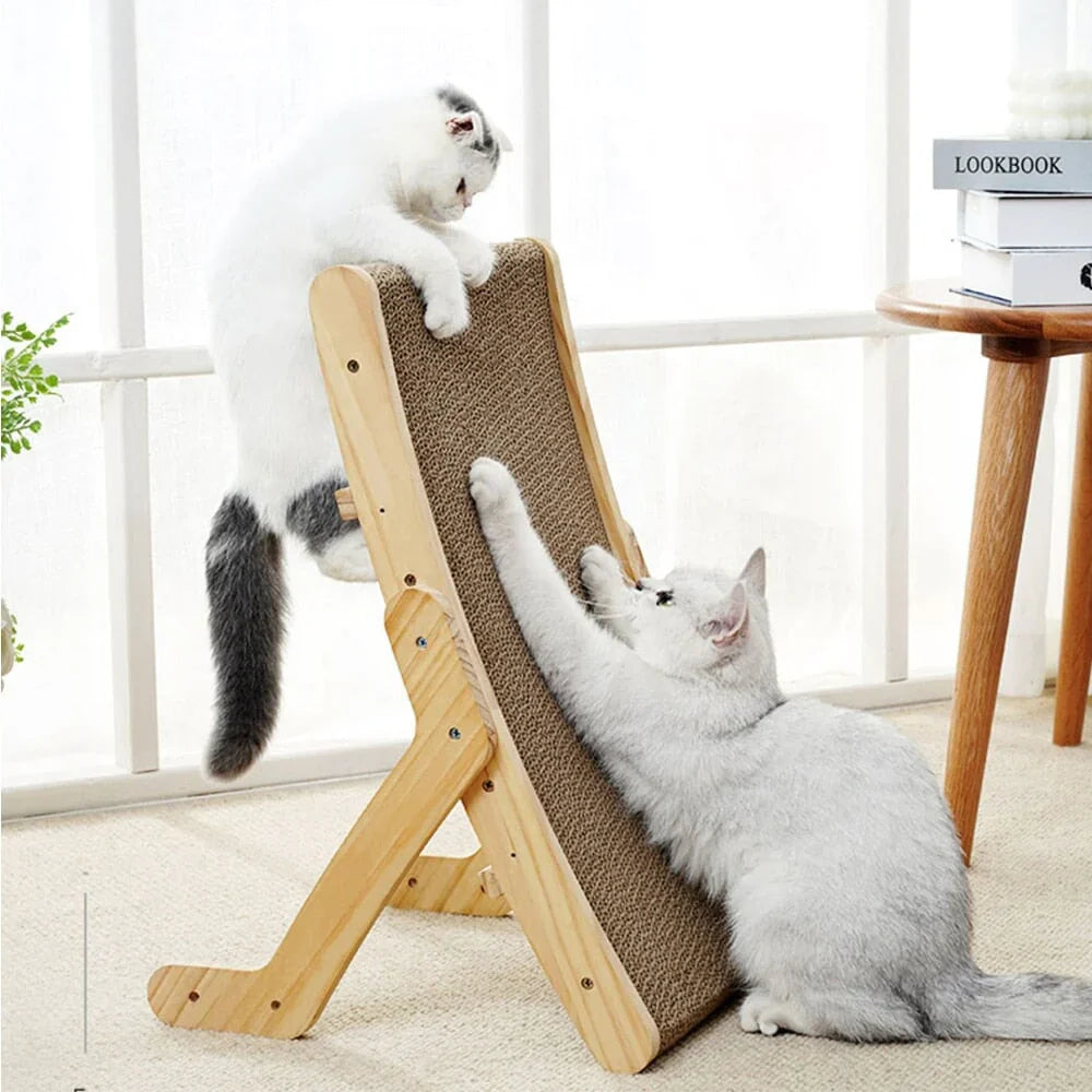 Cat Scratcher Wooden Adjustable Lounger