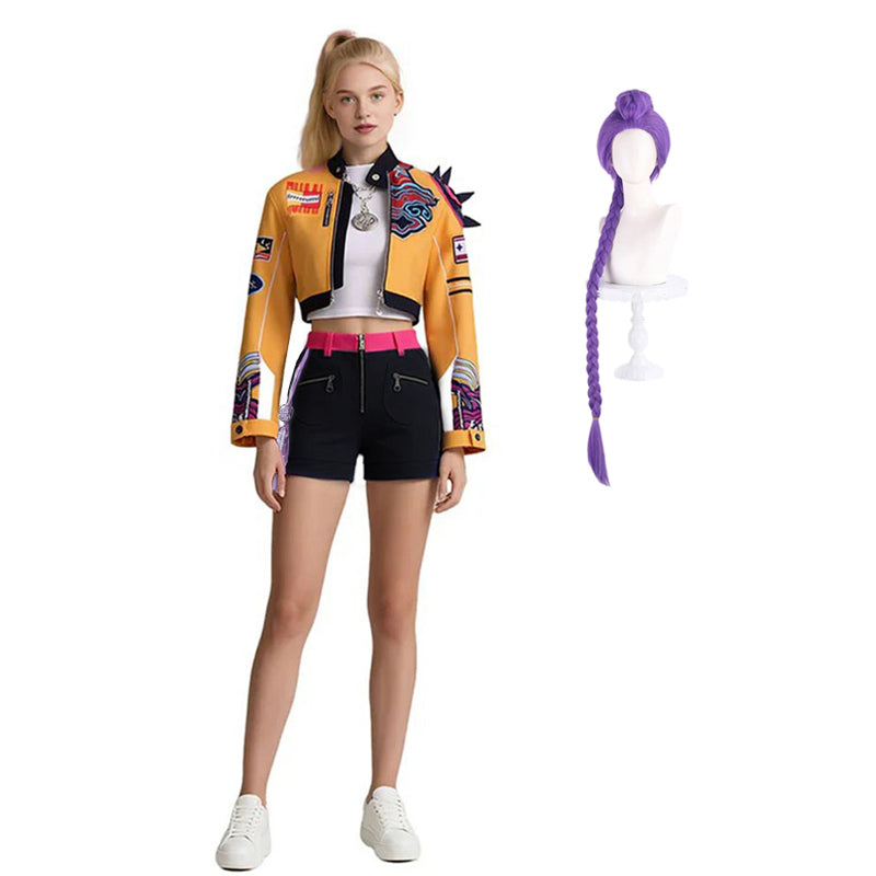 Chaqueta corta de manga larga para disfraz futurista de Halloween para niñas