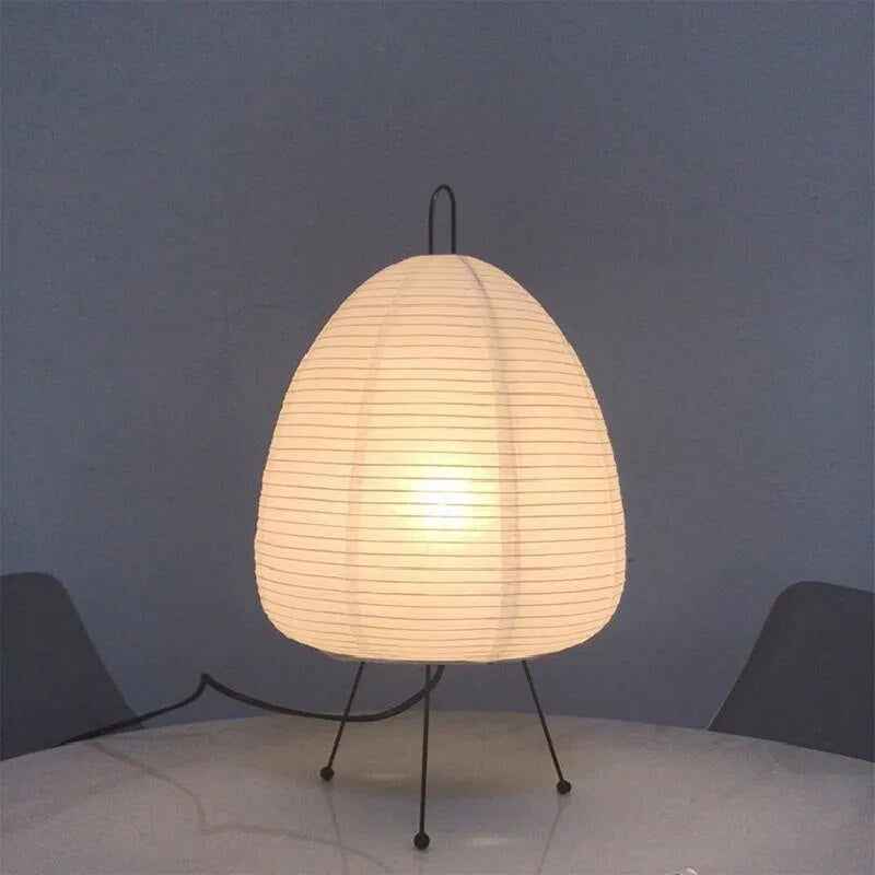 Table Lamp Paper Shade Japanese Style Light