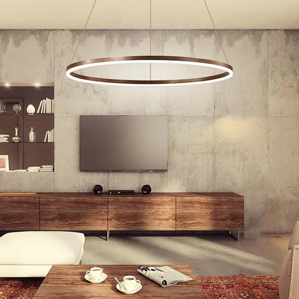 Nowoczesna czarna lampa sufitowa LED z zawieszeniem