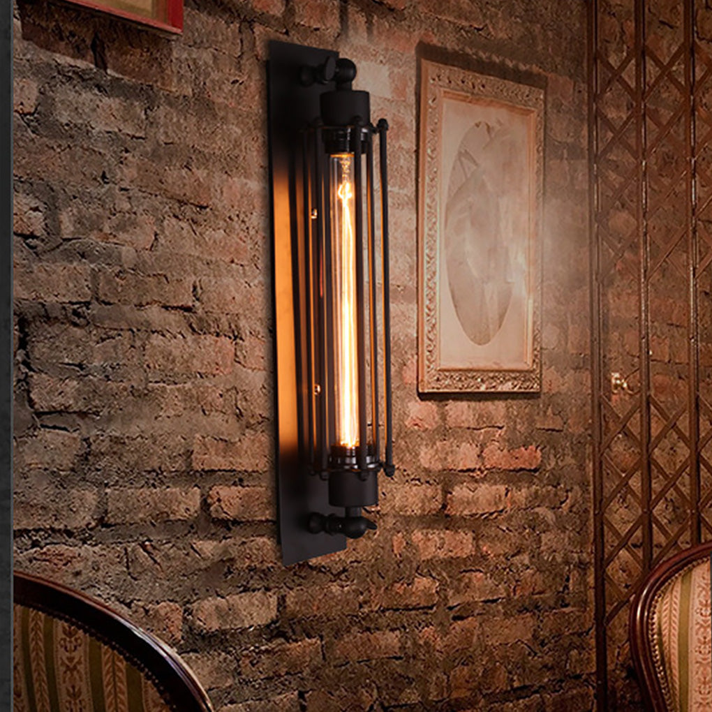 Aplique de pared LED de hierro industrial vintage