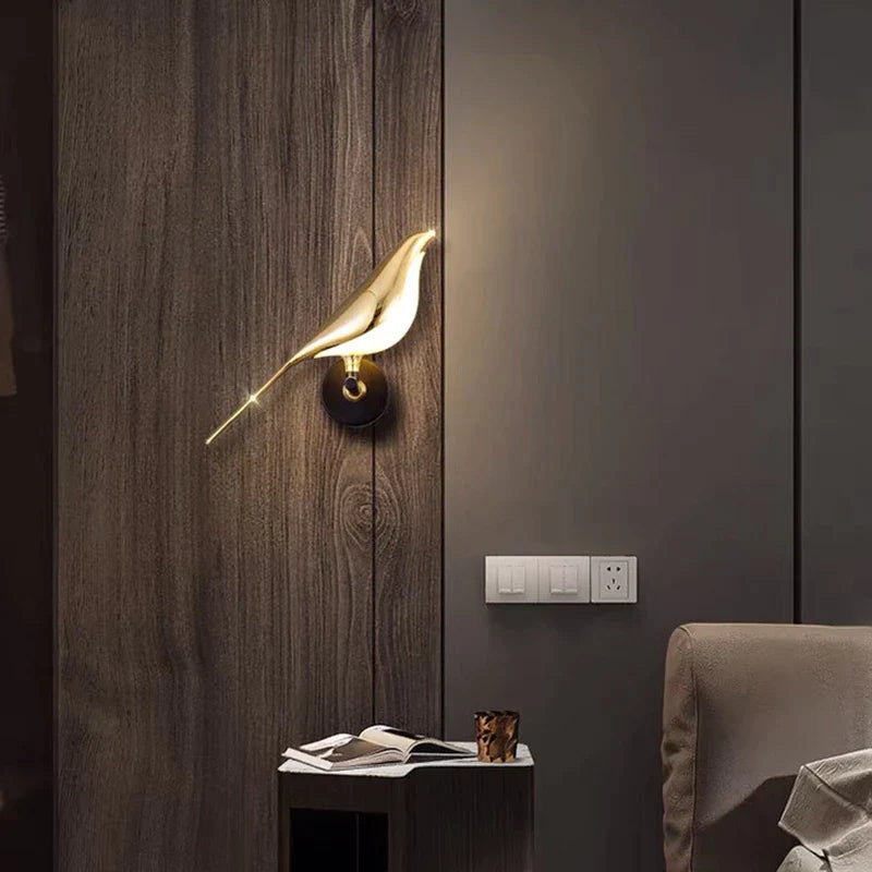 Moderne LED-Wandleuchten Vogel-Design