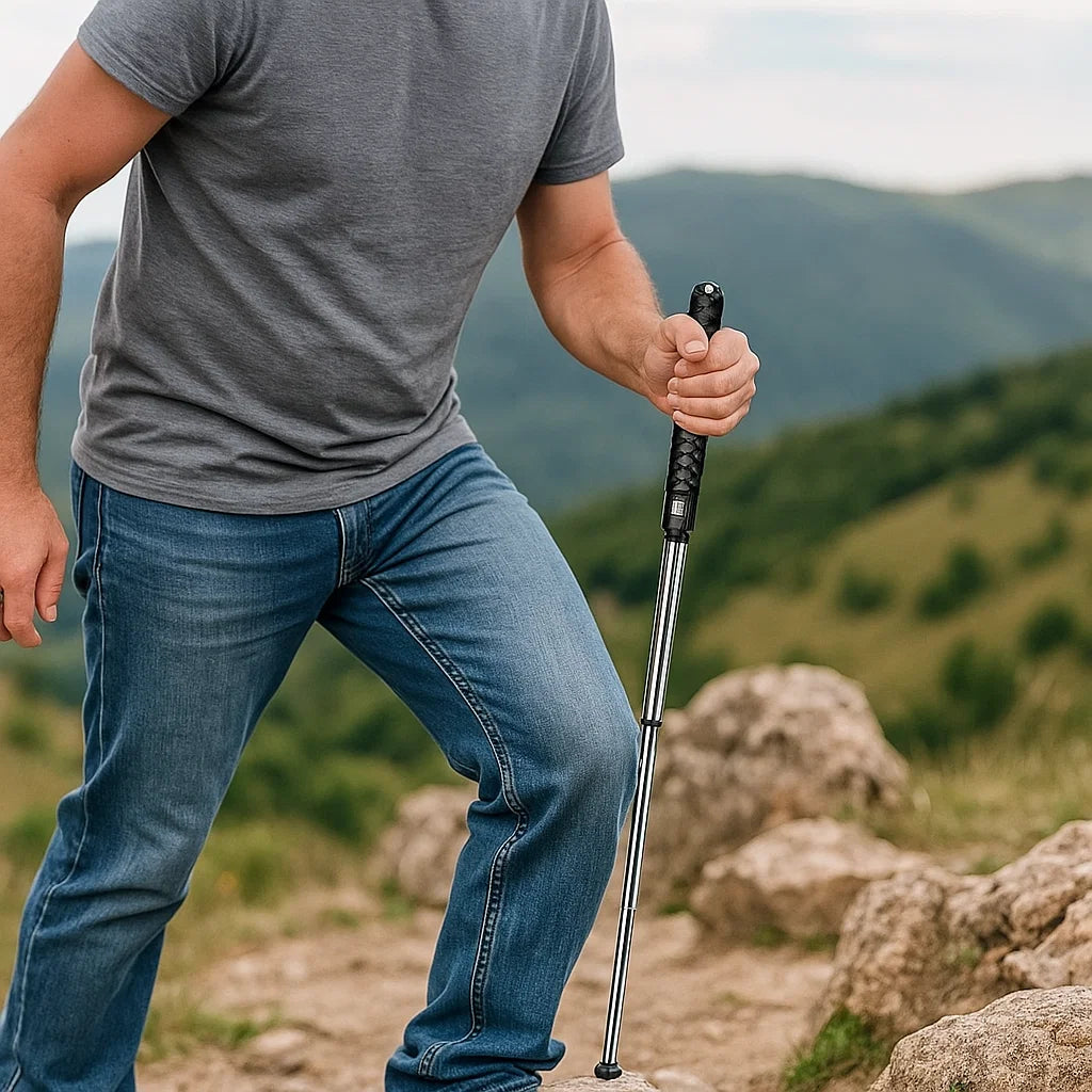 Bâton de marche réglable léger de soutien