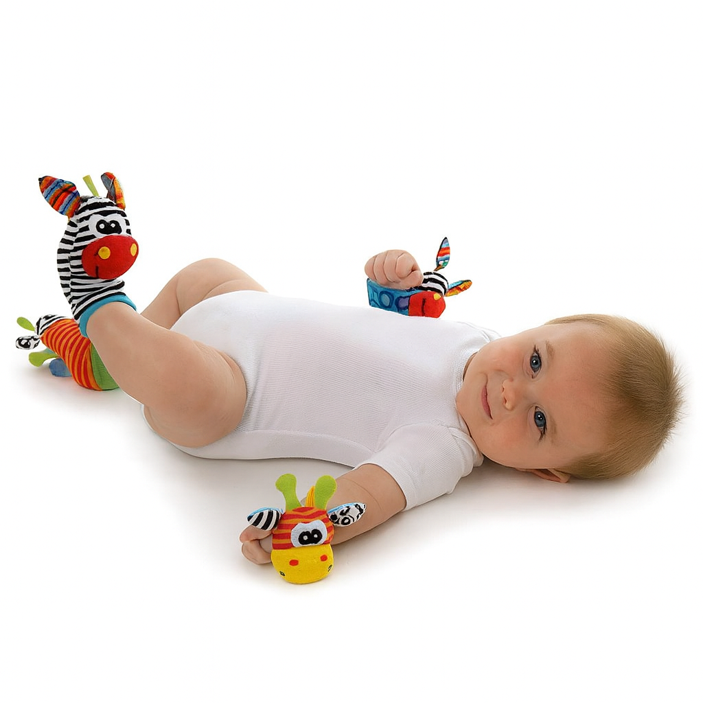 Ensemble de chaussettes hochet pour bébé et jouets pour poignet
